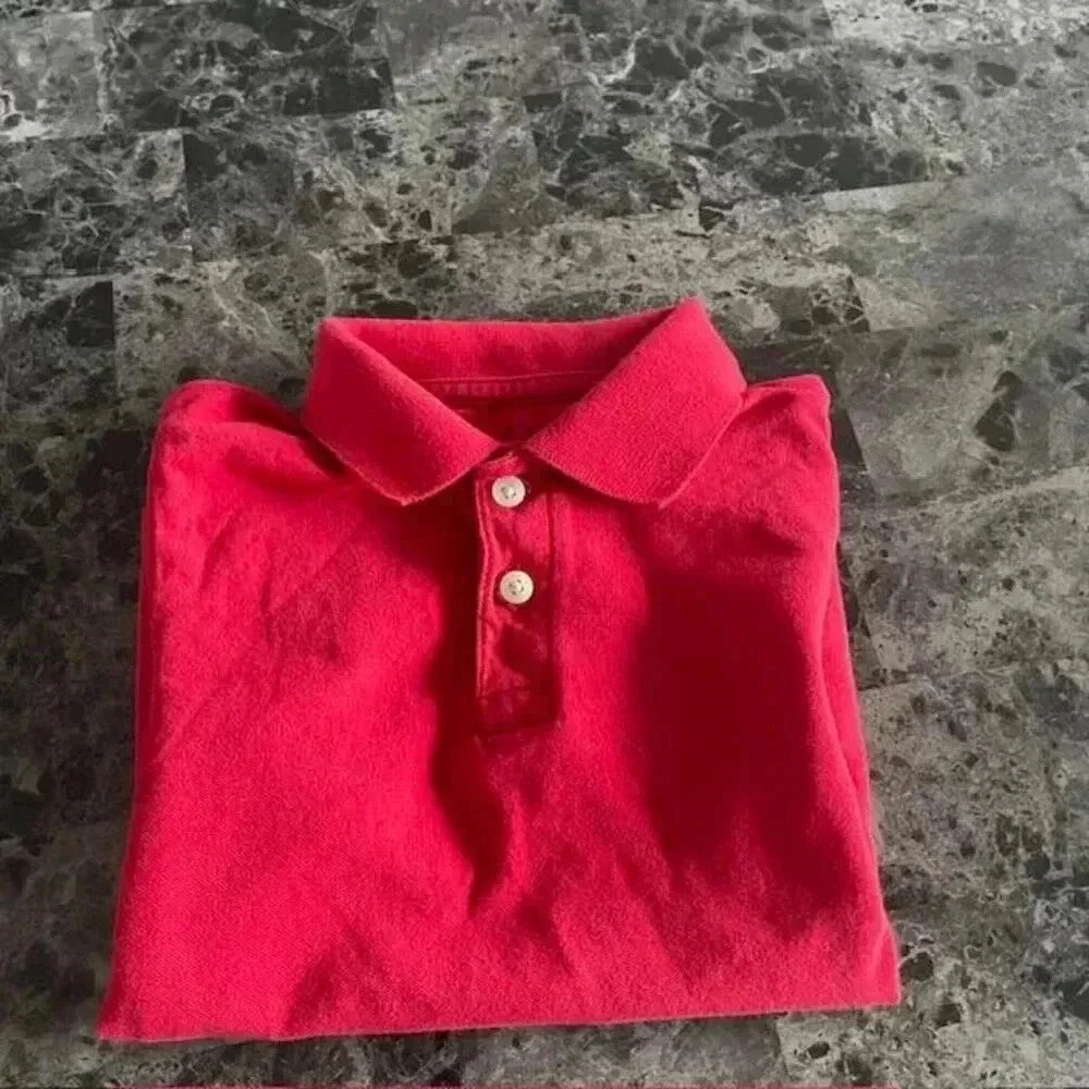 The Children's Place Boys' Short Sleeve Soft Jersey Knit Polo - Red - Size 5-6